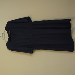 Waist Defined Dark Blue Shirt Dress